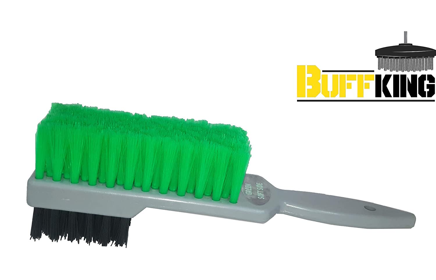 BUFFKING Cloth/General Cleaning Wooden Brush - 2 Pcs : Soft & Hard