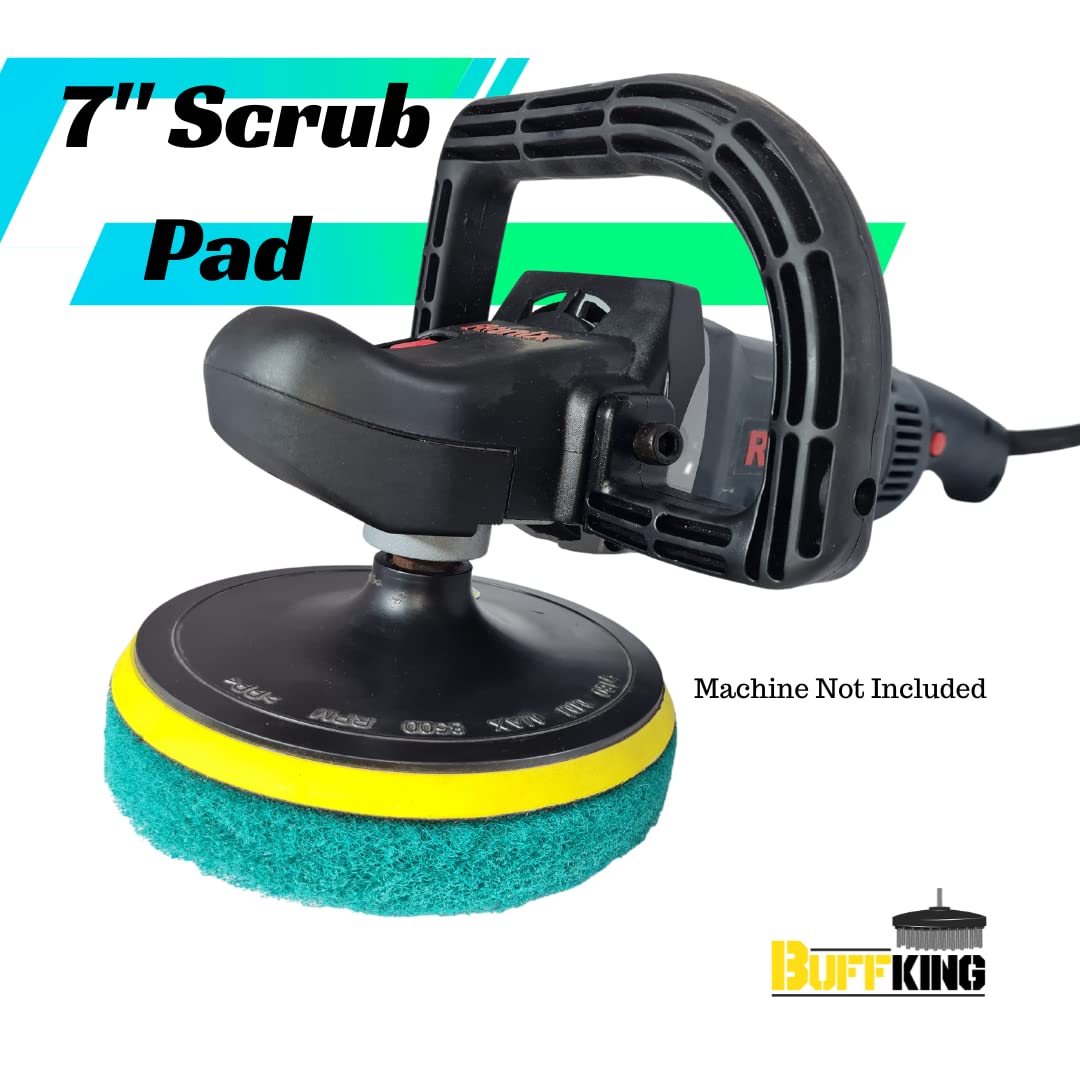 BUFFKING - Power Scrub Set Pack 7 (GREEN) HARD Density (4Pc Scrub